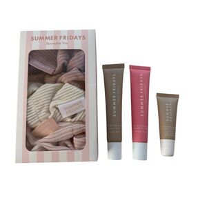 Summer Fridays Scrunchie Trio & Lip butter balm set. BRAND NEW